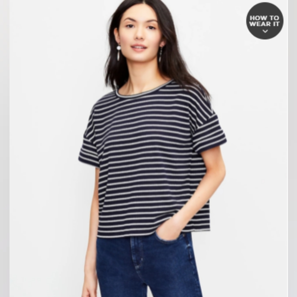 LOFT Dot Stripe Tee